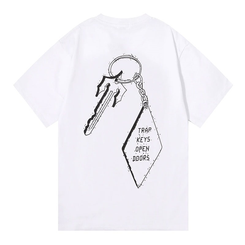 Trapstar Trap Star Keys Open Doors メンズ Tシャツ 白 | Japan TE95-059