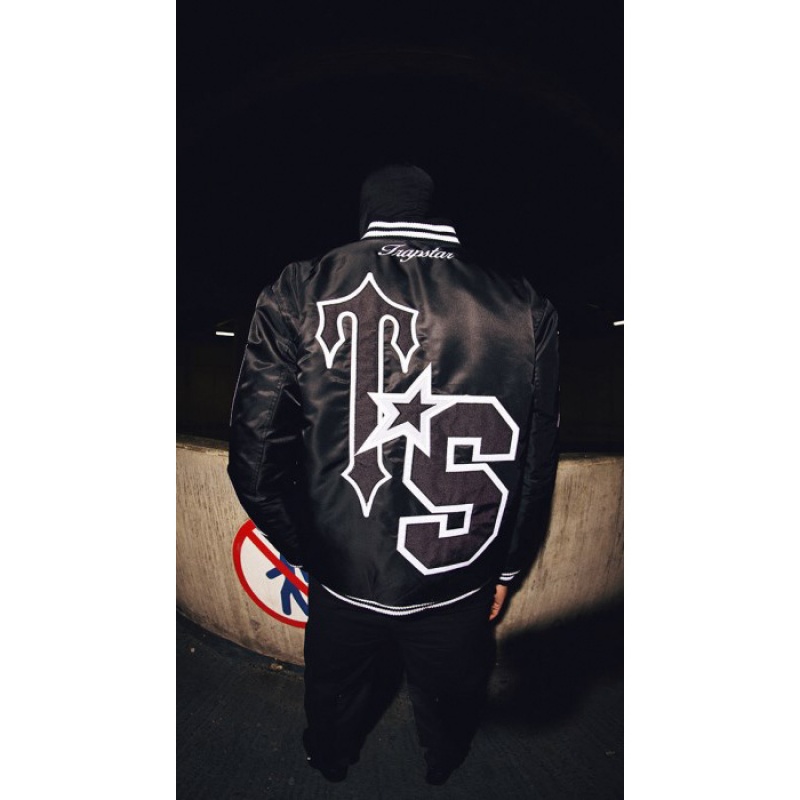 Trapstar Wildcard Varsity Jacket メンズ 上着 Blackout Edition | Japan PA23-112