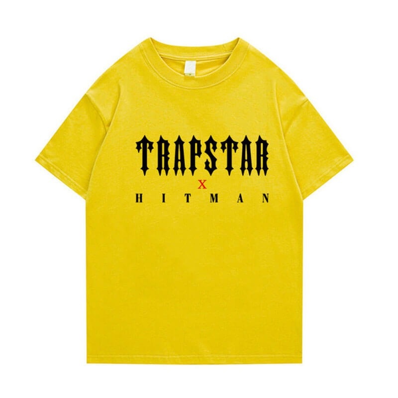 Trapstar X Hitman メンズ Tシャツ 黄色 | Japan FR81-817